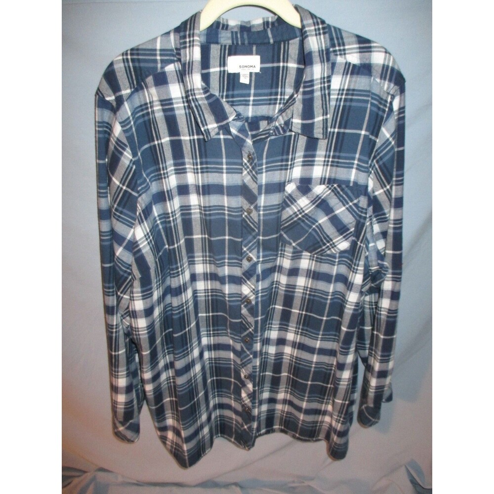 Button down blue plaid 3xl